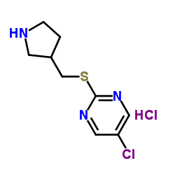 5-Chloro-2-[(3-pyrrolidinylmethyl)sulfanyl]pyrimidine hydrochloride (1:1)图片