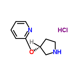 2-[(3R)-3-Pyrrolidinyloxy]pyridine hydrochloride (1:1)结构式