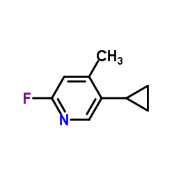 5-Cyclopropyl-2-fluoro-4-methylpyridine结构式