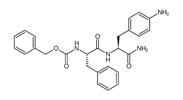 benzyl ((S)-1-(((S)-1-amino-3-(4-aminophenyl)-1-oxopropan-2-yl)amino)-1-oxo-3-phenylpropan-2-yl)carbamate结构式