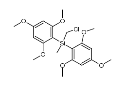 (chloromethyl)methylbis(2,4,6-trimethoxyphenyl)silane Structure