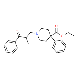 ETHYL 1-(2-METHYL-3-OXO-3-PHENYLPROPYL)-4-PHENYLPIPERIDINE-4-CARBOXYLATE structure