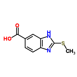 2-(Methylsulfanyl)-1H-benzimidazole-6-carboxylic acid结构式