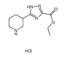 乙基 5-(哌啶-3-基)-1H-1,2,4-三唑-3-甲酸基酯盐酸结构式