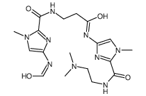 N-(2-dimethylaminoethyl)-4-[3-[(4-formamido-1-methyl-imidazole-2-carbo nyl)amino]propanoylamino]-1-methyl-imidazole-2-carboxamide Structure