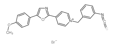 N-(3-Isothiocyanatobenzyl)-4-[5-(4-methoxyphenyl)-2-oxazolyl]pyridinium bromide Structure