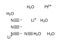 dilithium,platinum(2+),tetracyanide,pentahydrate Structure