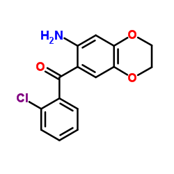 (7-AMINO-2,3-DIHYDRO-BENZO[1,4]DIOXIN-6-YL)-(2-CHLORO-PHENYL)-METHANONE结构式