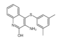 3-amino-4-(3,5-dimethylphenyl)sulfanyl-1H-quinolin-2-one结构式