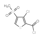 3-CHORO-4-(METHYLSUFONYL)THIOPHENE-2-CARBONYL CHLORIDE structure