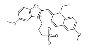 1-ethyl-6-methoxy-2-[[5-methoxy-3-(3-sulphonatopropyl)-3H-benzoselenazol-2-ylidene]methyl]quinolinium structure