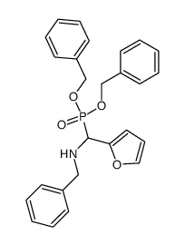(Benzylamino-furan-2-yl-methyl)-phosphonic acid dibenzyl ester结构式