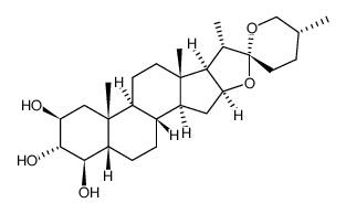 (25R)-5β-Spirostane-2β,3α,4β-triol结构式