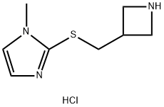 2-((azetidin-3-ylmethyl)thio)-1-methyl-1H-imidazole hydrochloride Structure