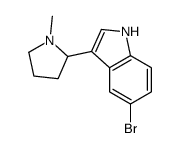 5-bromo-3-(1-methylpyrrolidin-2-yl)-1H-indole结构式
