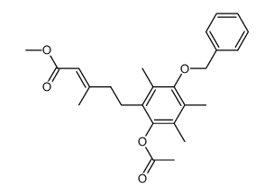 methyl 5-(2-acetoxy-5-benzyloxy-3,4,6-trimethylphenyl)-3-methyl-2-pentenoate Structure