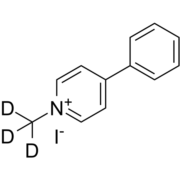碘化N-甲基-D3-4-苯基吡啶正离子结构式