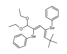 (2Z,4Z)-6,6-dimethyl-2,4-bis(phenylseleno)hepta-2,4-dienal diethyl acetal Structure