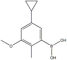 2-Methyl-3-methoxy-5-cyclopropylphenylboronic acid结构式