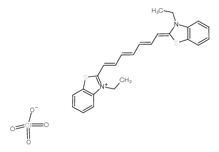 3-乙基-2-(7-(3-乙基苯并[d]噻唑-2(3H)-亚烷基)庚-1,3,5-三烯-1-基)苯并[d]噻唑-3-高氯酸结构式