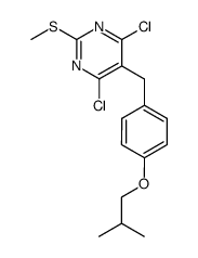 4,6-dichloro-5-(4-isobutoxy-benzyl)-2-methylsulfanyl-pyrimidine结构式