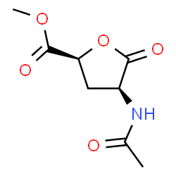 D-threo-Penturonic acid, 2-(acetylamino)-2,3-dideoxy-, gamma-lactone, 5-methyl ester (9CI) Structure