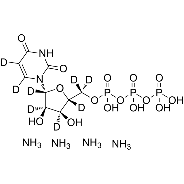Uridine 5'-triphosphate ammonium salt-d8 Structure