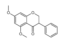 5,7-dimethoxy-3-phenyl-2,3-dihydrochromen-4-one结构式