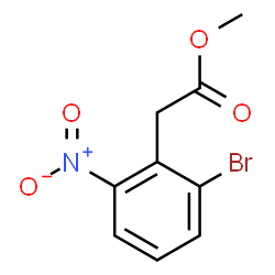 (2-bromo-6-nitro-phenyl)-acetic acid methyl ester structure