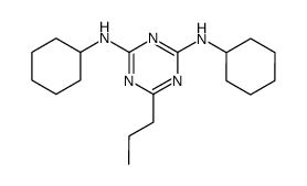 N,N'-dicyclohexyl-6-propyl-[1,3,5]triazine-2,4-diamine结构式