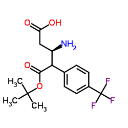 (R)-3-((叔丁氧羰基)氨基)-4-(4-(三氟甲基)苯基)丁酸结构式