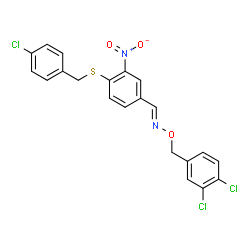 4-[(4-CHLOROBENZYL)SULFANYL]-3-NITROBENZENECARBALDEHYDE O-(3,4-DICHLOROBENZYL)OXIME picture