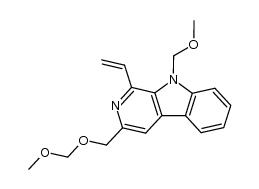 1-ethenyl-3-(methoxymethyloxy)methyl-N-methoxymethyl-9H-pyrido[3,4-b]indole Structure
