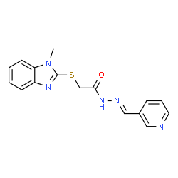 2-[(1-methyl-1H-benzimidazol-2-yl)sulfanyl]-N'-(3-pyridinylmethylene)acetohydrazide picture