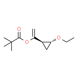 Propanoic acid, 2,2-dimethyl-, 1-[(1R,2R)-2-ethoxycyclopropyl]ethenyl ester, rel- (9CI)结构式