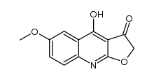 2,3-Dihydro-4-hydroxy-6-methoxy-3-oxofuro[2,3-b]quinoline Structure