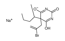 sodium 5-(2-bromoallyl)-5-(sec-pentyl)barbiturate结构式