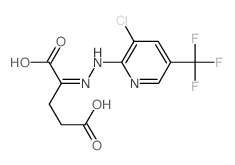2-(2-[3-CHLORO-5-(TRIFLUOROMETHYL)-2-PYRIDINYL]HYDRAZONO)PENTANEDIOIC ACID结构式