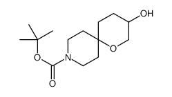 1-Oxa-9-azaspiro[5.5]undecane-9-carboxylic acid, 3-hydroxy-, 1,1-dimethylethyl ester structure