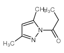 3,5-二甲基-1-(1-氧代丙基)-1H-吡唑结构式