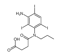 3-[[N-(3-Amino-2,4,6-triiodophenyl)-N-propylamino]carbonyl]propionic acid结构式