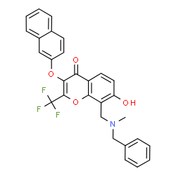 8-{[Benzyl(methyl)amino]methyl}-7-hydroxy-3-(2-naphthyloxy)-2-(trifluoromethyl)-4H-chromen-4-one picture