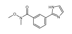 3-(1H-imidazol-2-yl)-N-methoxy-N-methylbenzamide结构式