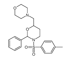 3-(4-methylphenyl)sulfonyl-6-(morpholin-4-ylmethyl)-2-phenyl-1,3-oxazinane结构式