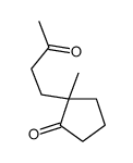 2-methyl-2-(3-oxobutyl)cyclopentan-1-one结构式