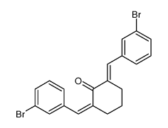 2,6-bis[(3-bromophenyl)methylidene]cyclohexan-1-one结构式