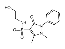 N-(2-hydroxyethyl)-1,5-dimethyl-3-oxo-2-phenylpyrazole-4-sulfonamide Structure