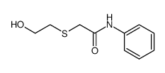 2-((2-hydroxyethyl)thio)-N-phenylacetamide结构式