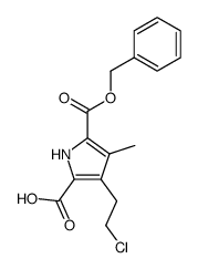 5-Benzyloxycarbonyl-3-(2-chloroethyl)-4-methylpyrrole-2-carboxylic Acid Structure