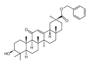 benzyl (20β)-3β-hydroxy-12-oxoolean-12-en-29-oate结构式